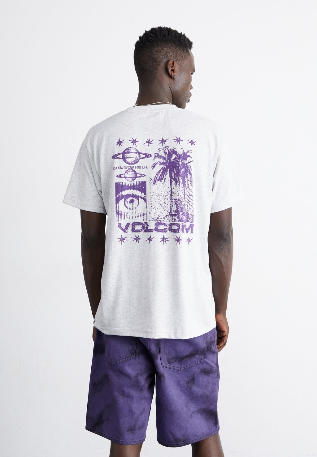 

Футболка с принтом PRIMED Volcom, цвет bone heather