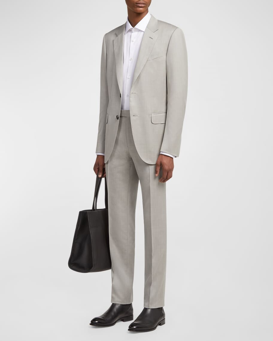 

Мужской классический костюм из твердой шерсти ZEGNA