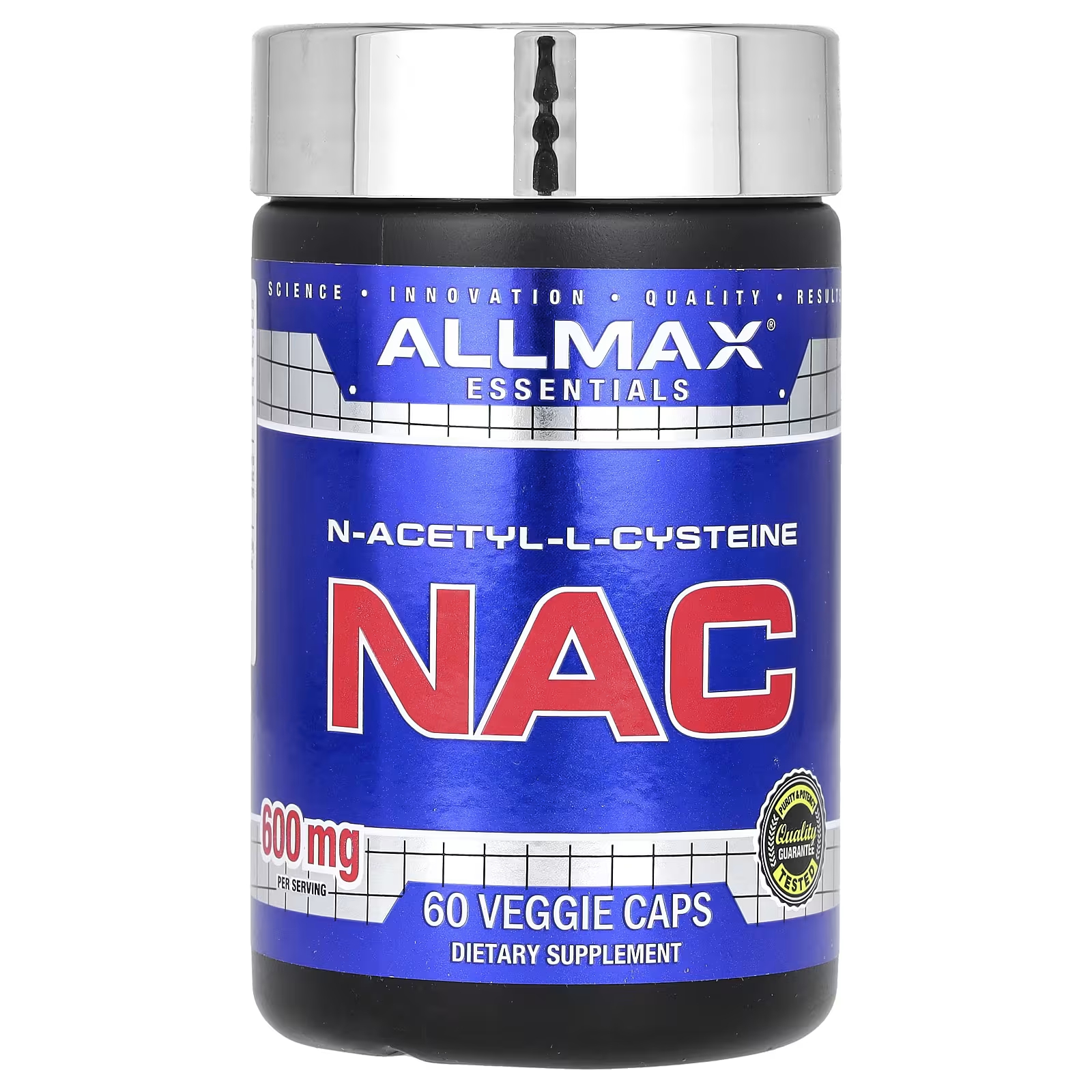 ALLMAX Essentials NAC 600 мг, 60 растительных капсул