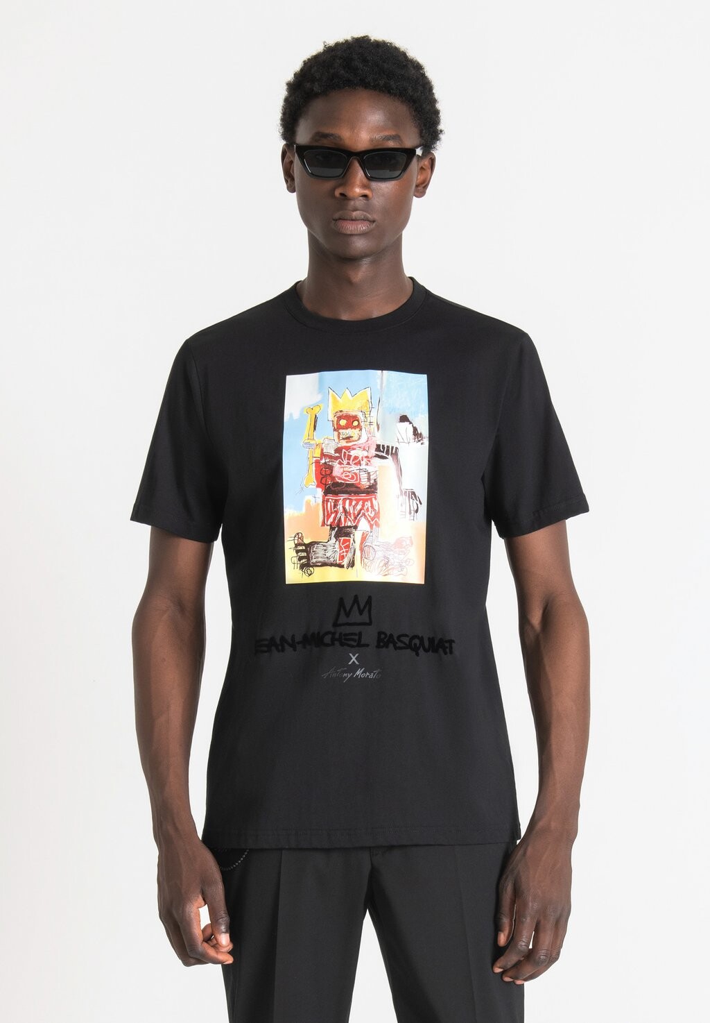 

Футболка с принтом Regular Fit T-Shirt With Basquiat Print Antony Morato, черный