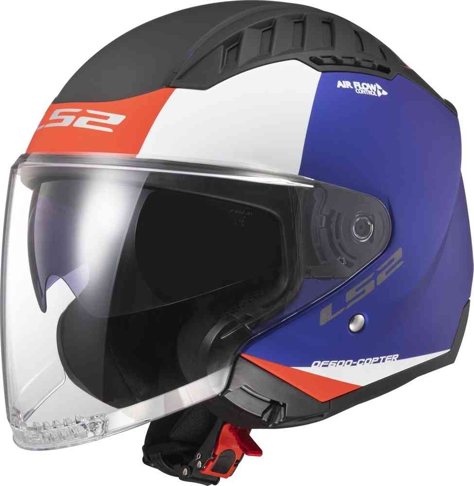 Реактивный шлем OF600 Copter Urbane LS2, синий матовый/красный