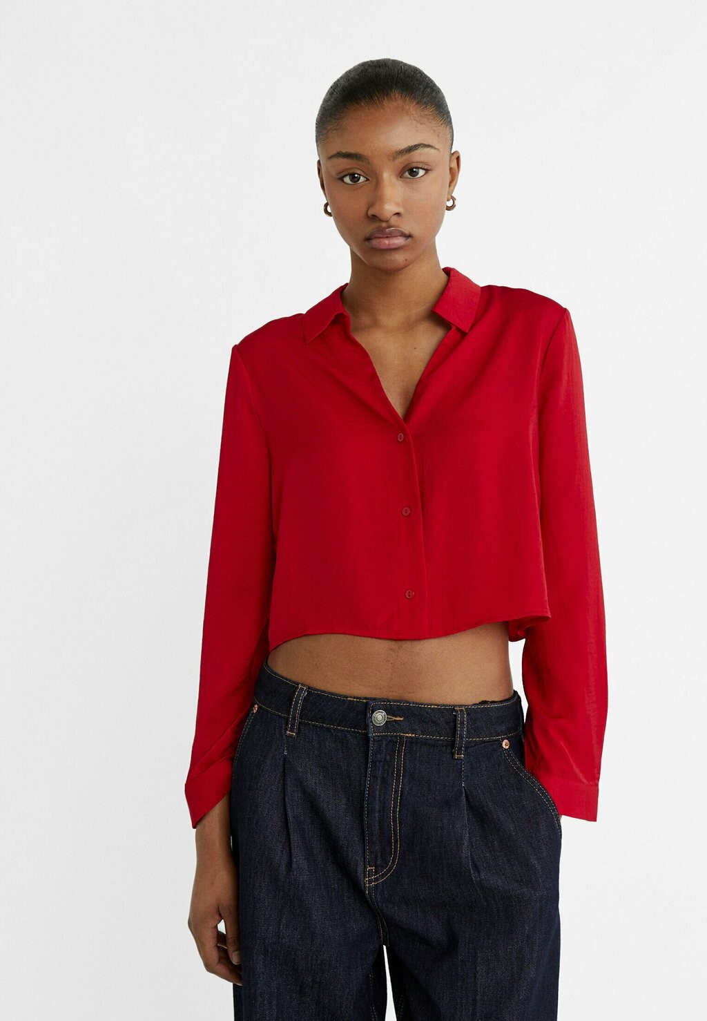 

Блузка-рубашка Stradivarius, цвет red