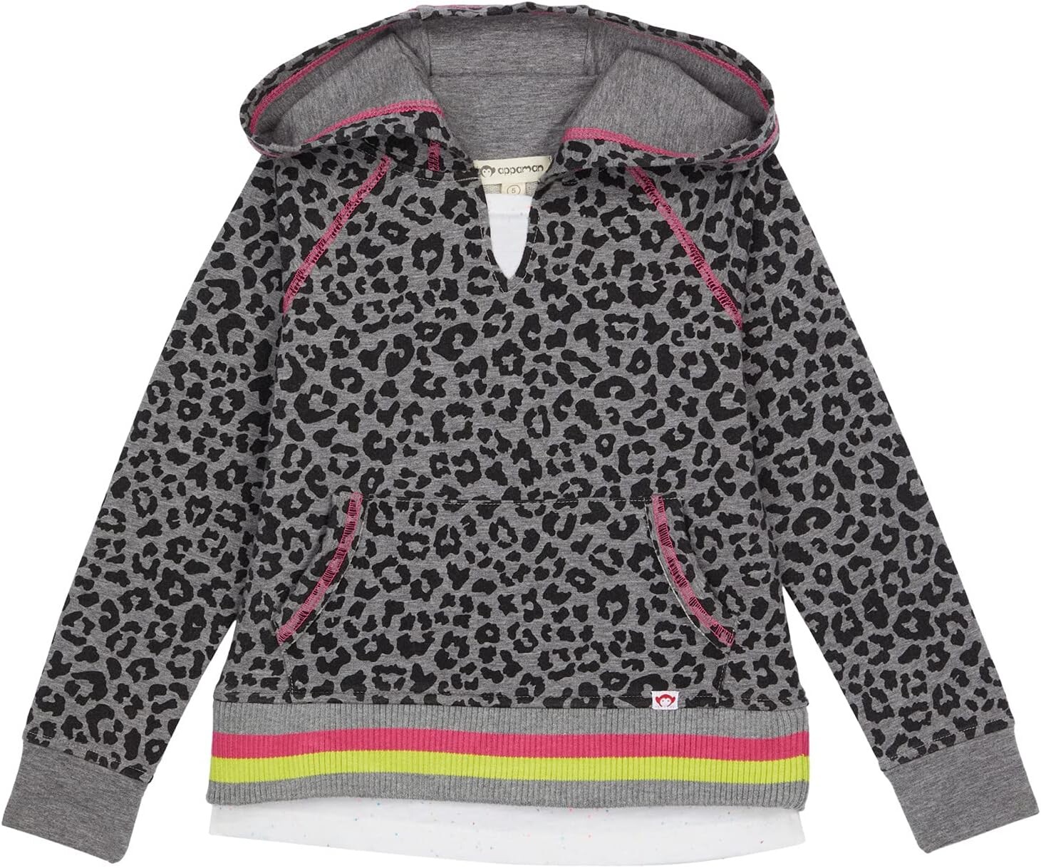 

Худи Appaman Fiona Cheetah Print Hoodie w/ Front Pockets, цвет Cheetah
