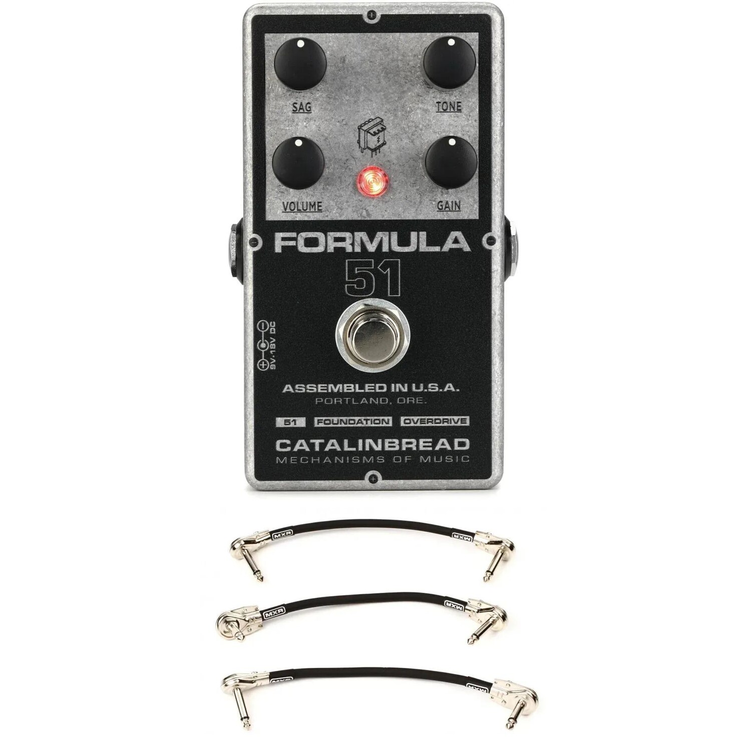 

Твидовая педаль ускорения Catalinbread Formula 51 в стиле Champ с 3 соединительными кабелями
