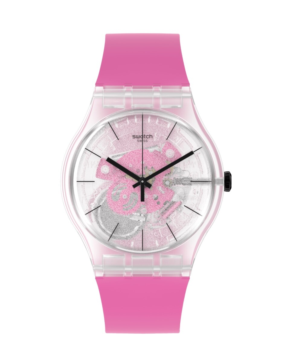 

Часы Pink Daze с розовым силиконовым ремешком Swatch, розовый