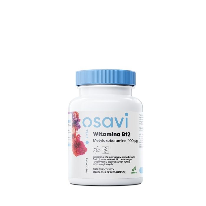 Витамин В12 в капсулах Osavi Witamina B12 100 mcg Kapsułki, 120 шт витамин в12 в капсулах biorythm witamina b12 max 30 шт