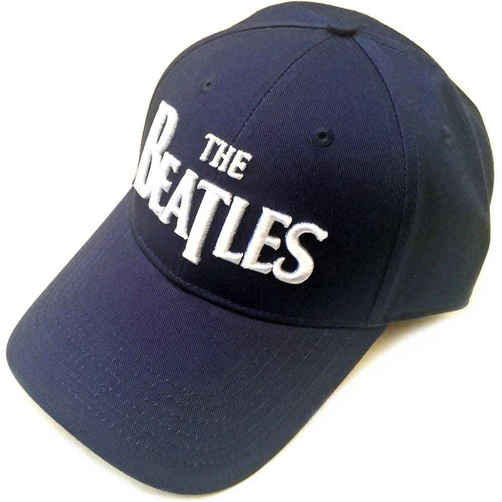 Классическая бейсболка с Т-образным ремешком и логотипом на спине Beatles, темно-синий