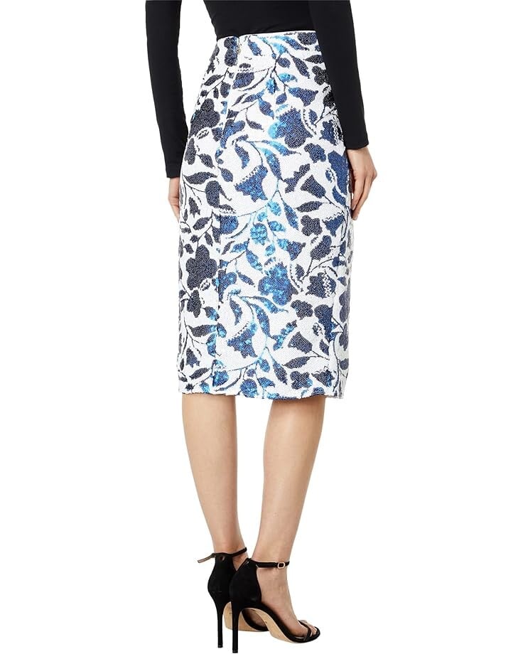 

Юбка Kate Spade New York Zigzag Floral Sequin Skirt, цвет Blueberry