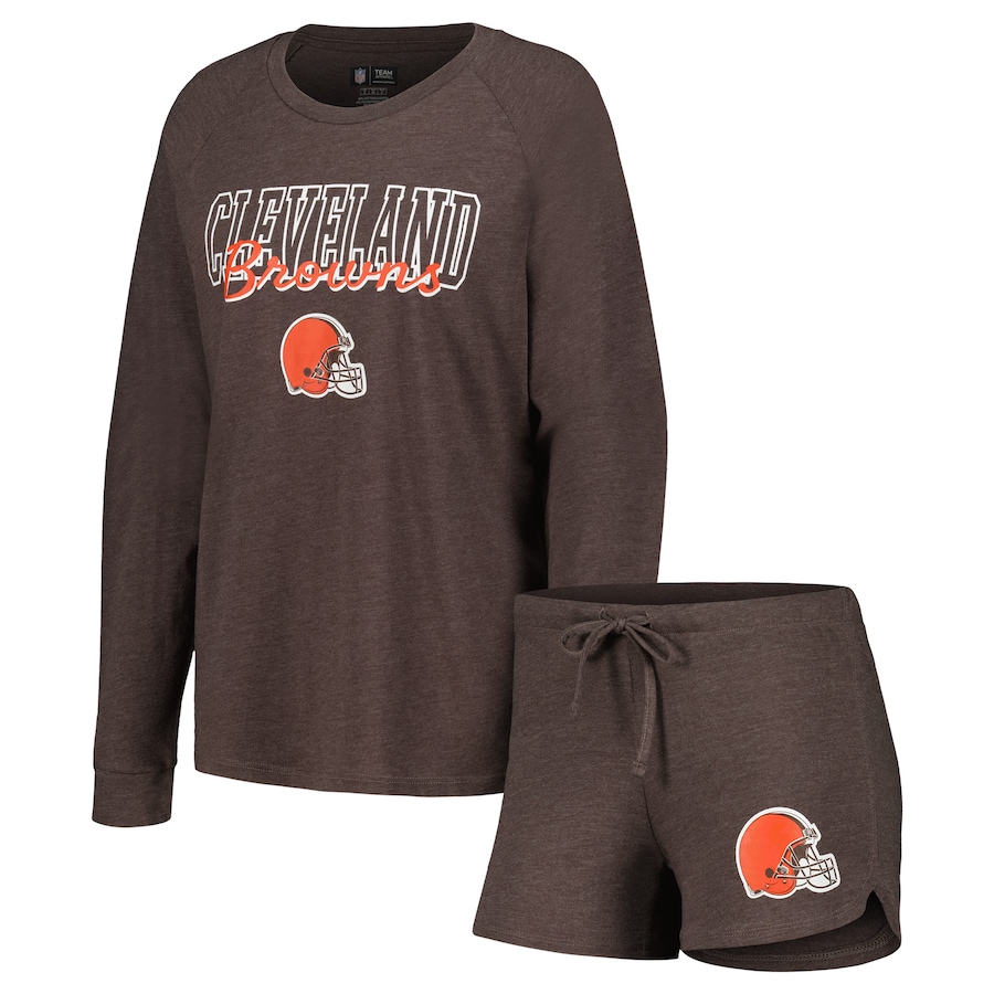 

Пижамный комплект Concepts Sport Cleveland Browns, коричневый