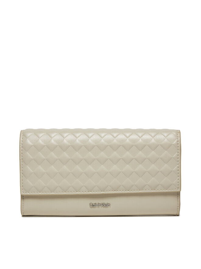 

Кошелек Calvin Mini Quilt Large Trifold Calvin Klein, серый