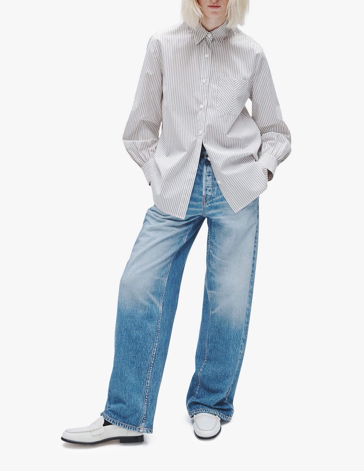 

Широкие джинсы Miramar Rag & Bone, светло-синий