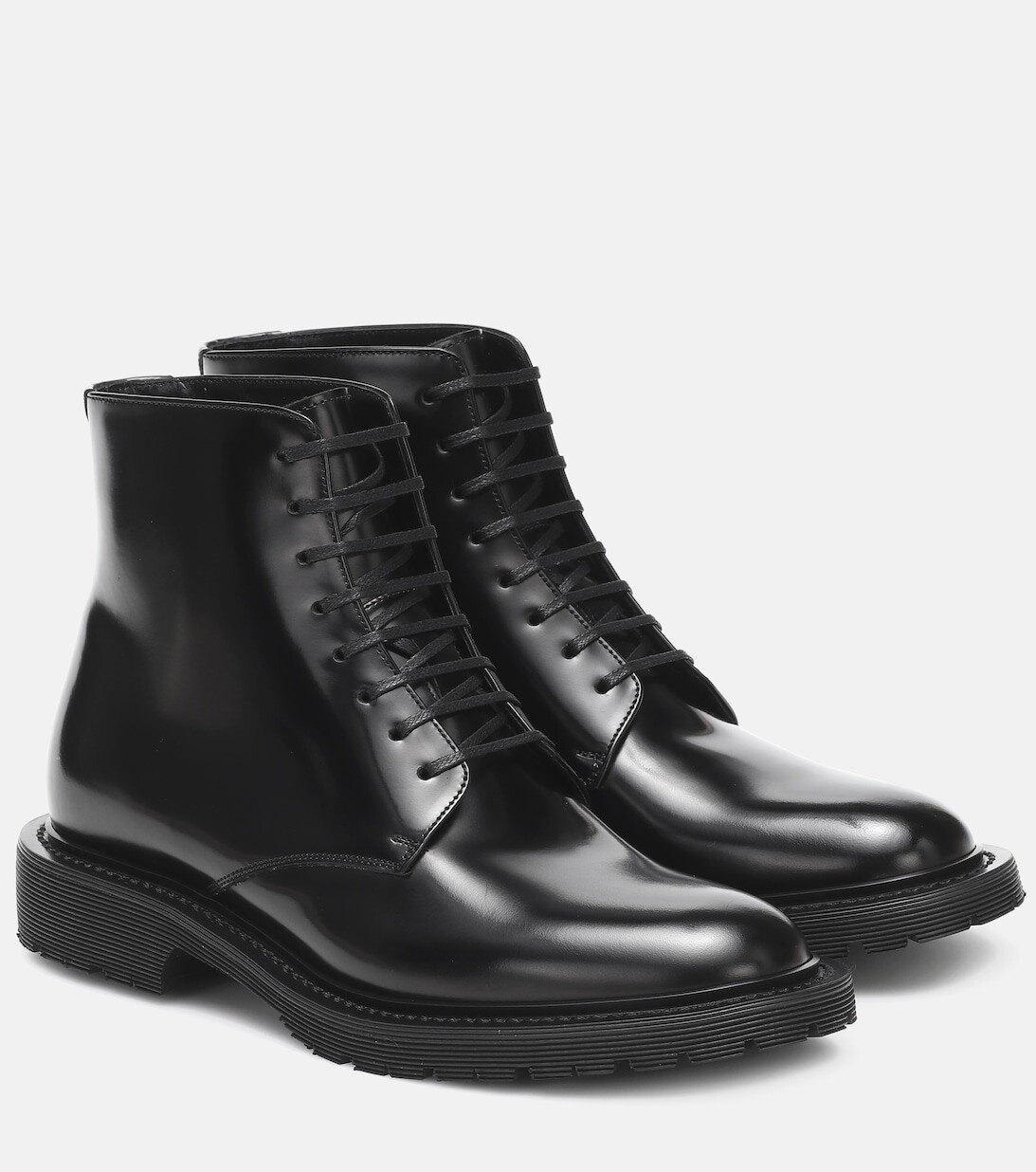 

Кожаные ботинки на шнуровке Army 20 Saint Laurent, черный