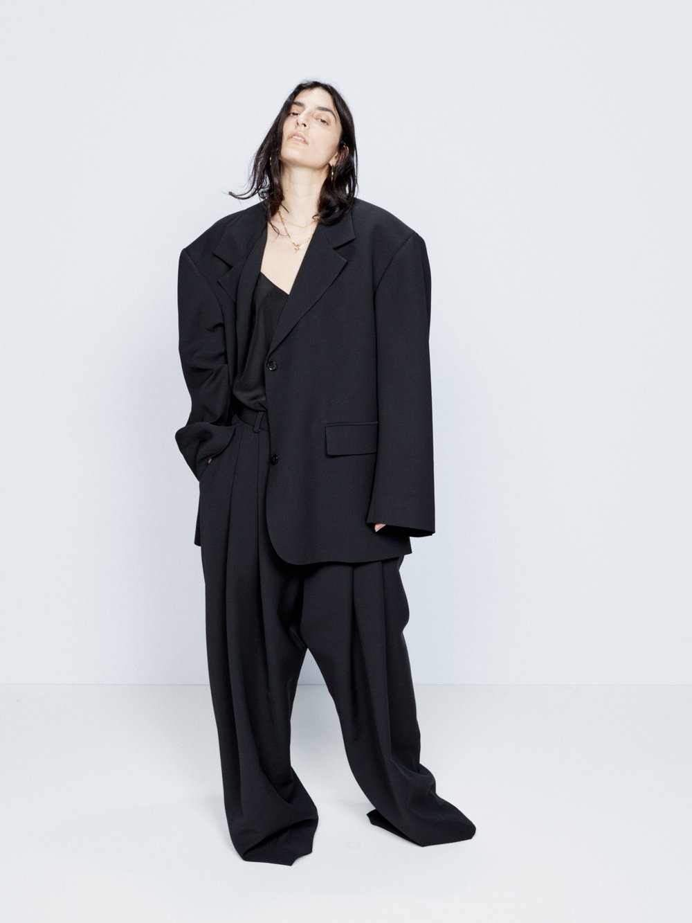 Гигантский пиджак Raey, черный пиджак baon удлиненный силуэт свободный размер xl черный