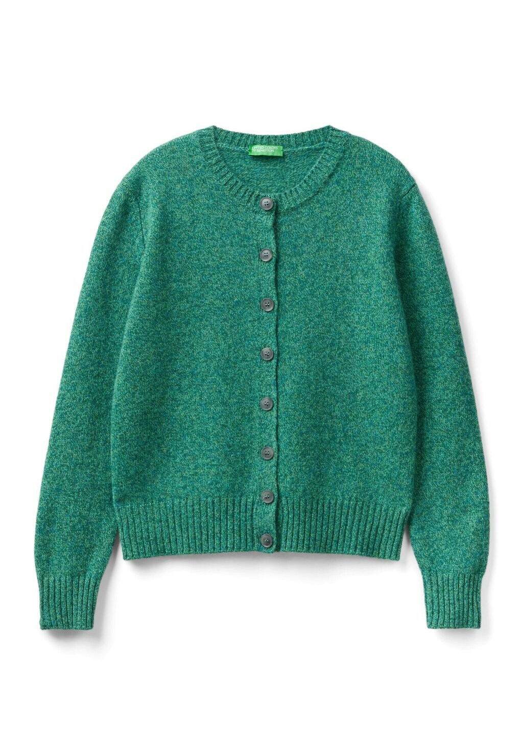 

Кардиган Long Sleeves Round Neck United Colors of Benetton, зеленый