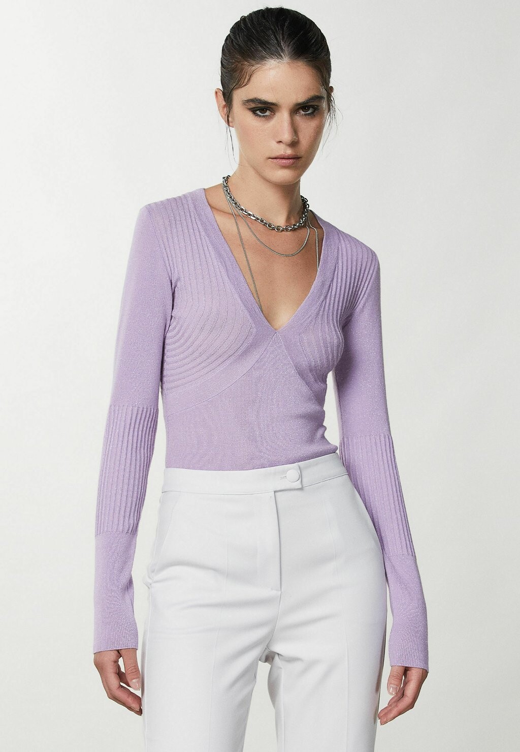 

Свитер Essential Patrizia Pepe, цвет mystical lilac lurex