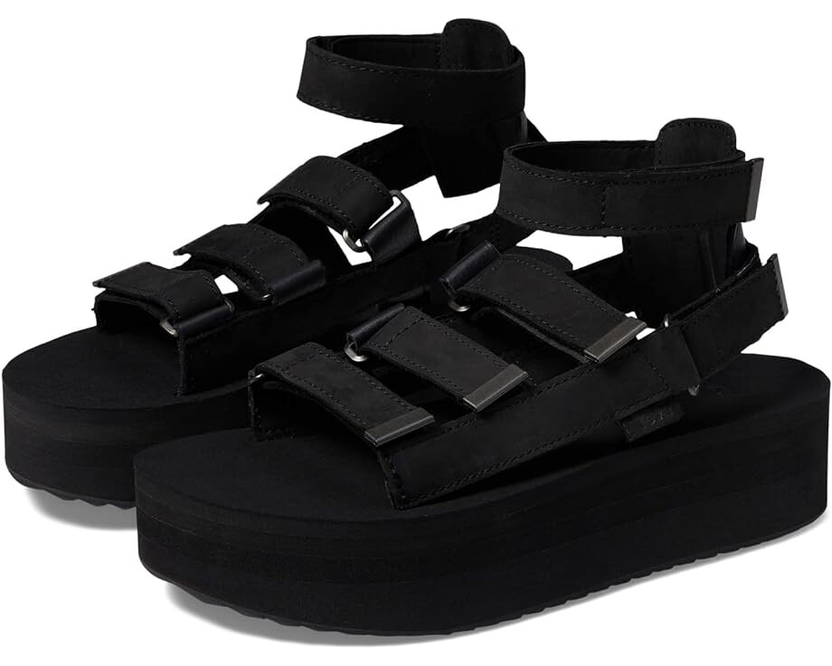 

Сандалии Teva Flatform Mevia Leather, черный