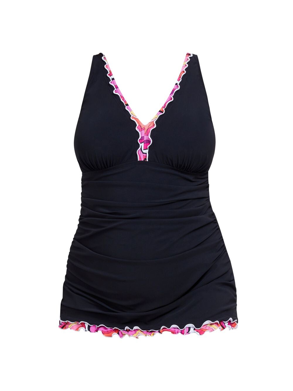 

Цельный купальник с оборками Gottex Swimwear, черный