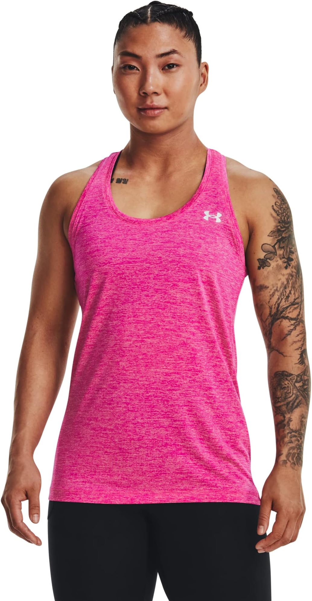 

Майка UA Tech — твист Under Armour, цвет Rebel Pink/Pink Elixir/Metallic Silver