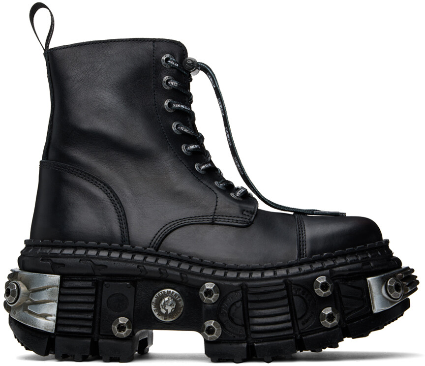 

Черные ботинки разрушителя New Rock Edition Vetements
