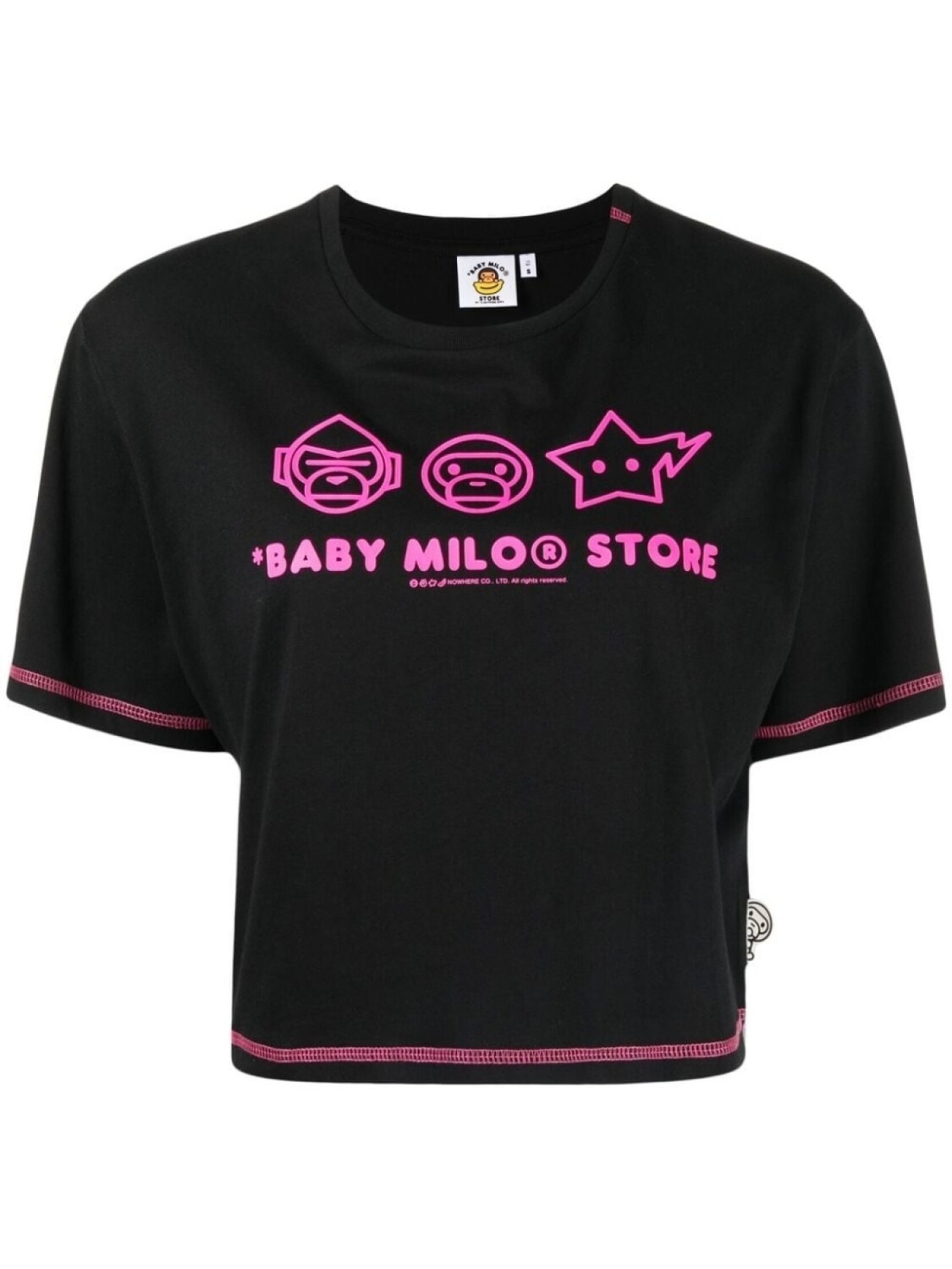 

*BABY MILO STORE BY *A BATHING APE укороченная футболка с логотипом, черный