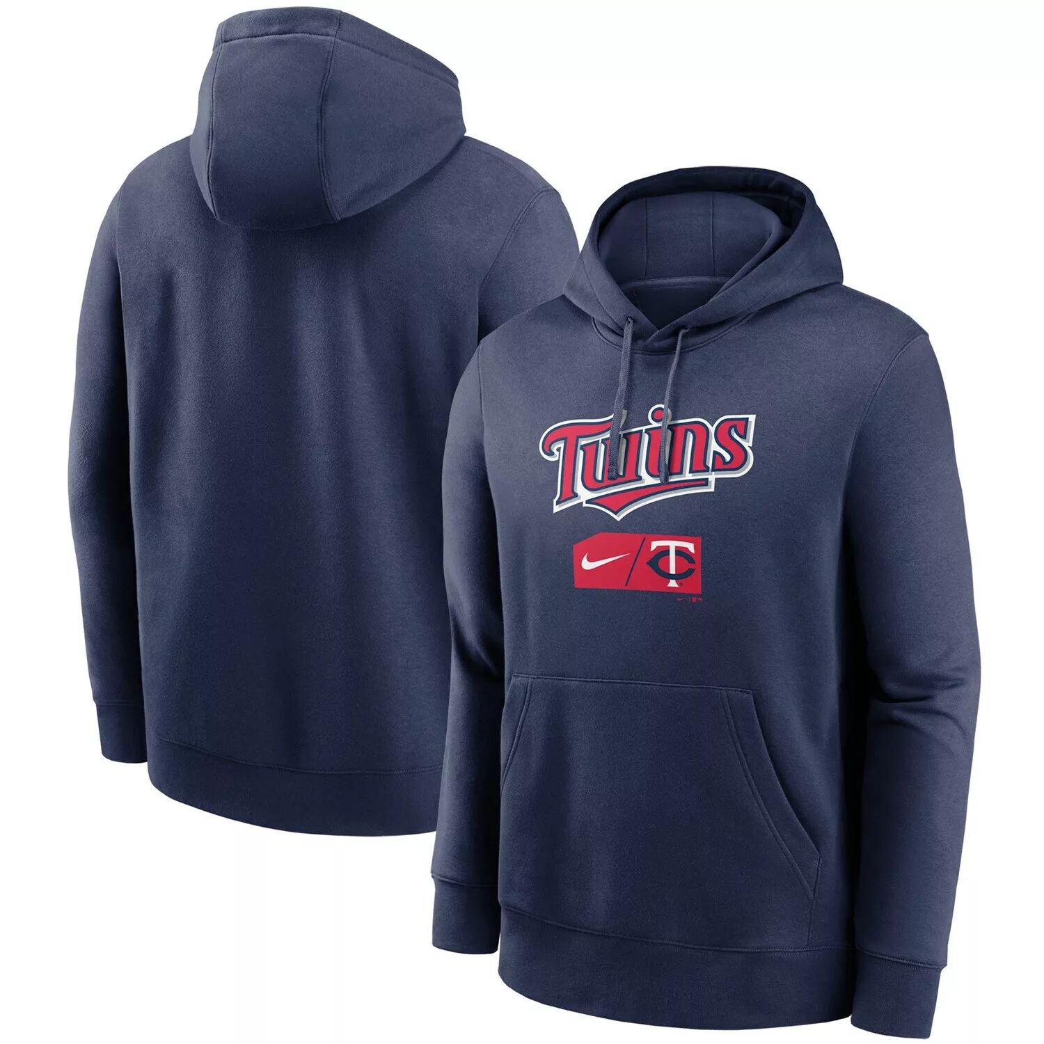 

Мужской темно-синий пуловер с капюшоном Minnesota Twins Team Lettering Club Nike