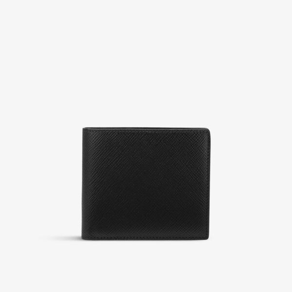 

Кошелек ludlow, складывающийся в два раза из зерненой кожи Smythson, черный