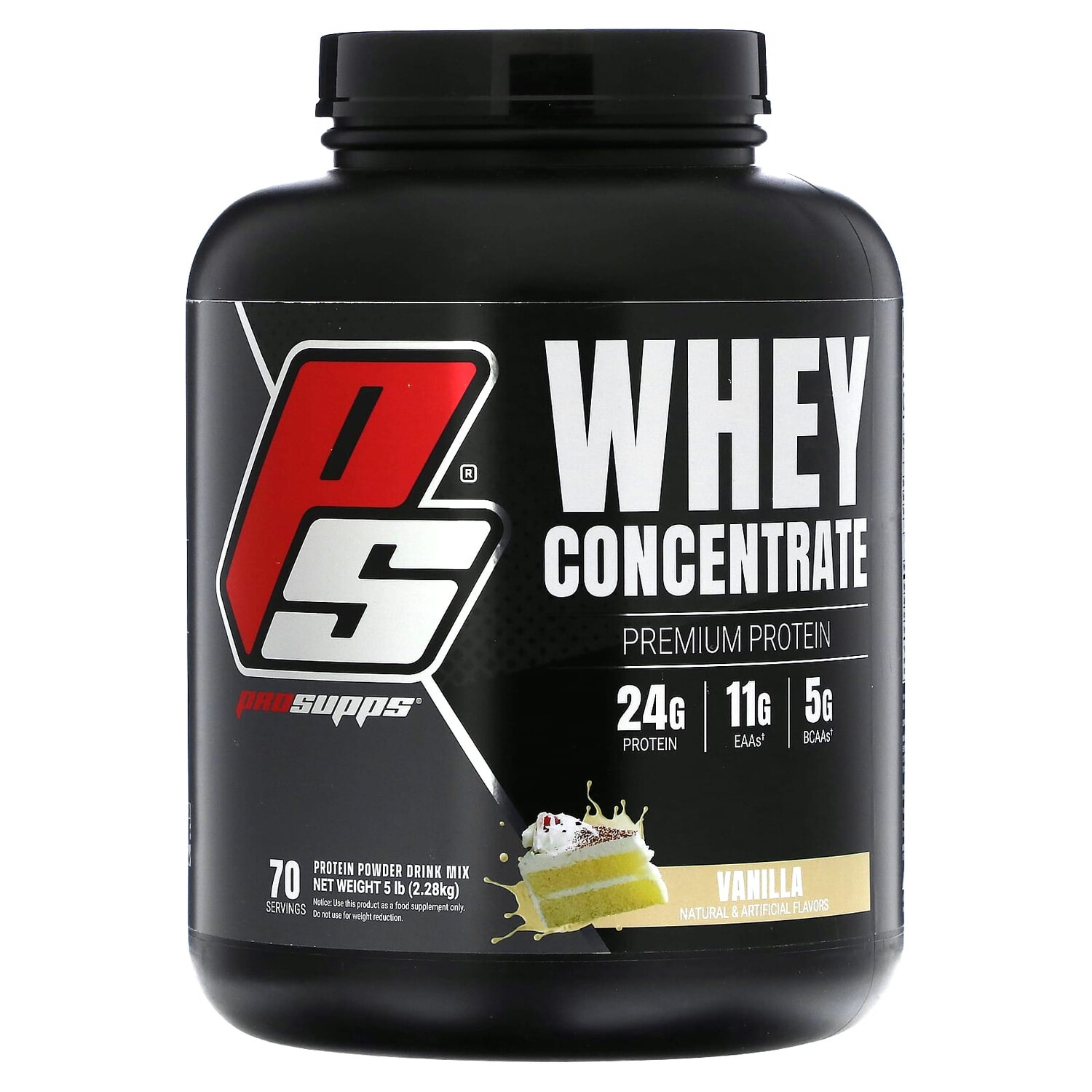 

Концентрат сыворотки, ваниль, 2,28 кг (5 фунтов), ProSupps
