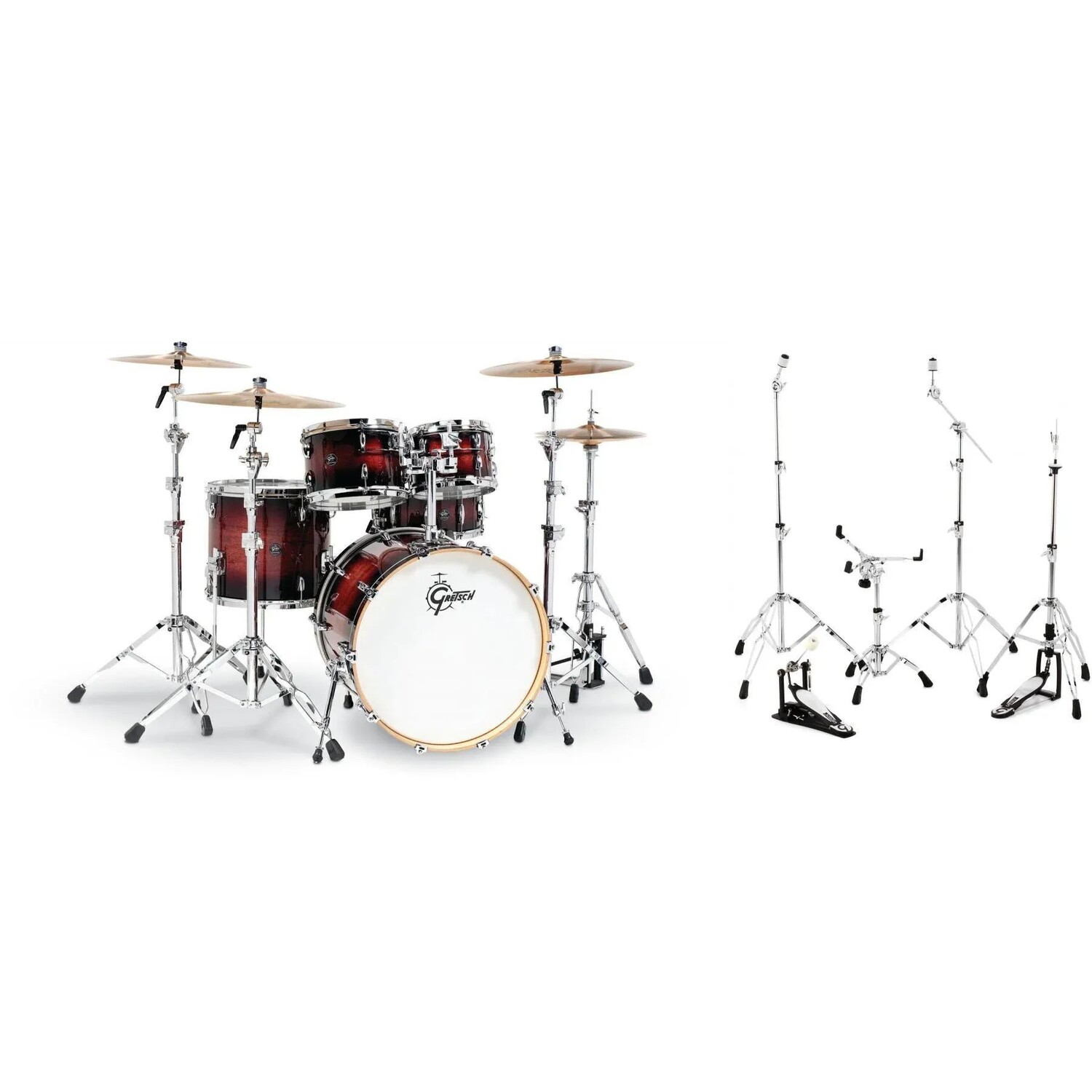 

Gretsch Drums Renown RN2-E825 Набор из 5 предметов с малым барабаном и комплектом оборудования — Cherry Burst