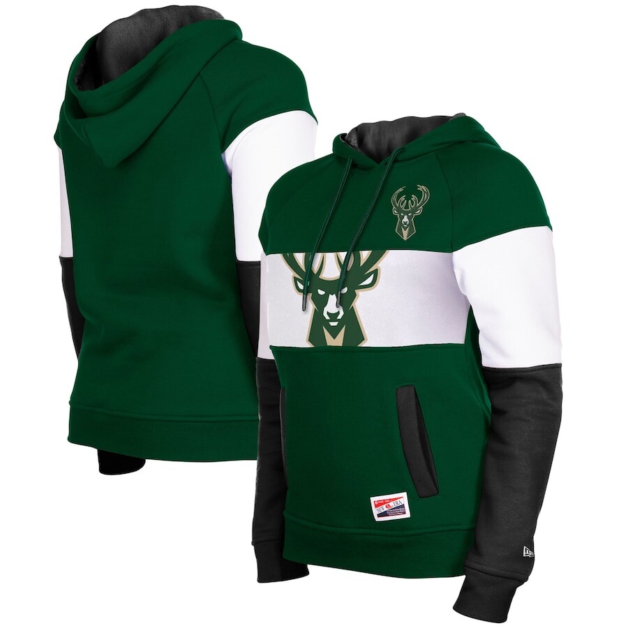 

Пуловер с капюшоном New Era Milwaukee Bucks, зеленый
