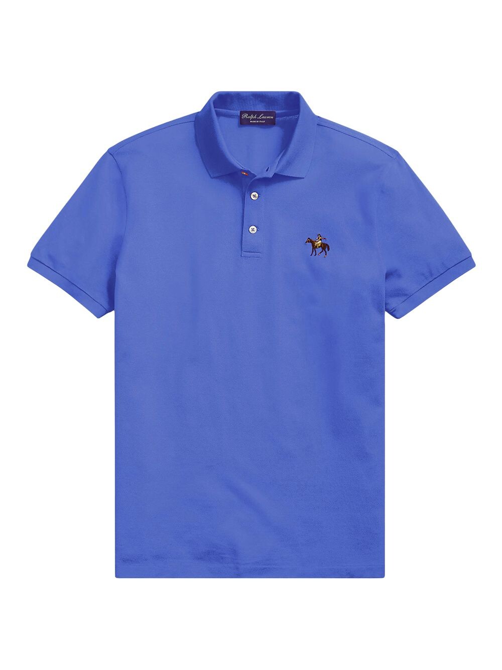 

Поло из хлопкового пике со стоячей лошадью Ralph Lauren Purple Label, синий