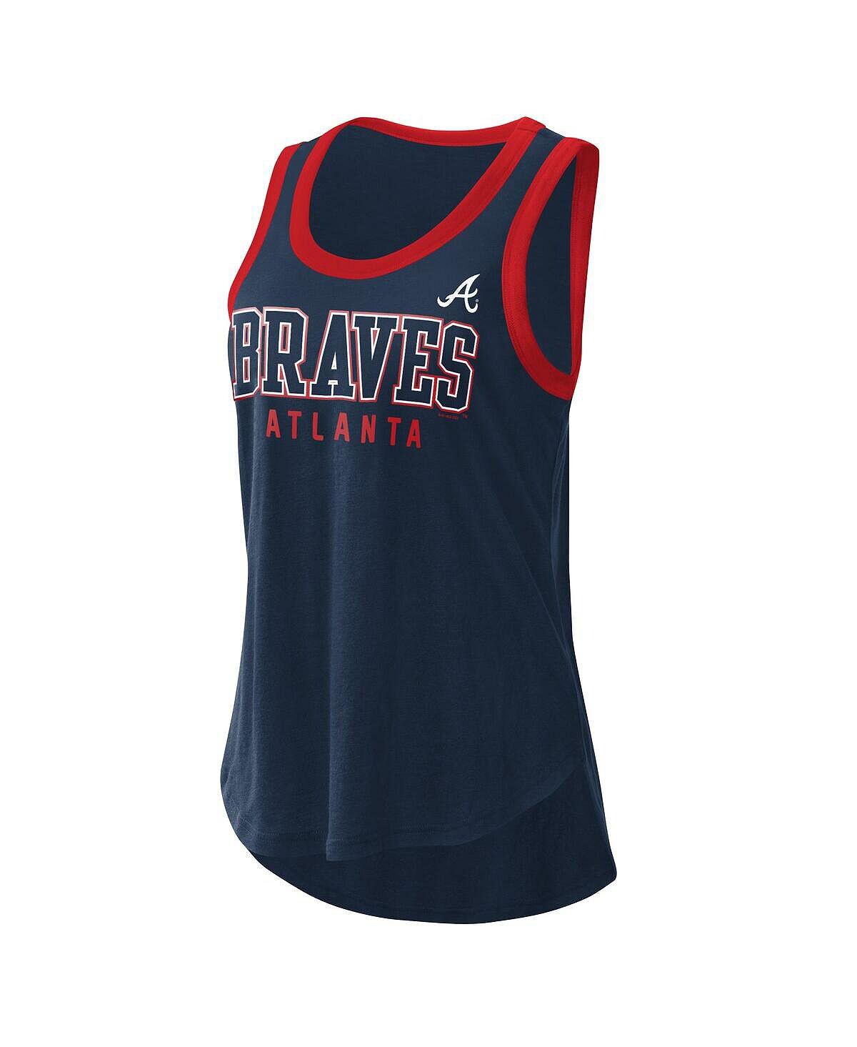 

Женская темно-синяя майка Atlanta Braves Clubhouse G-III 4Her by Carl Banks, темно-синий