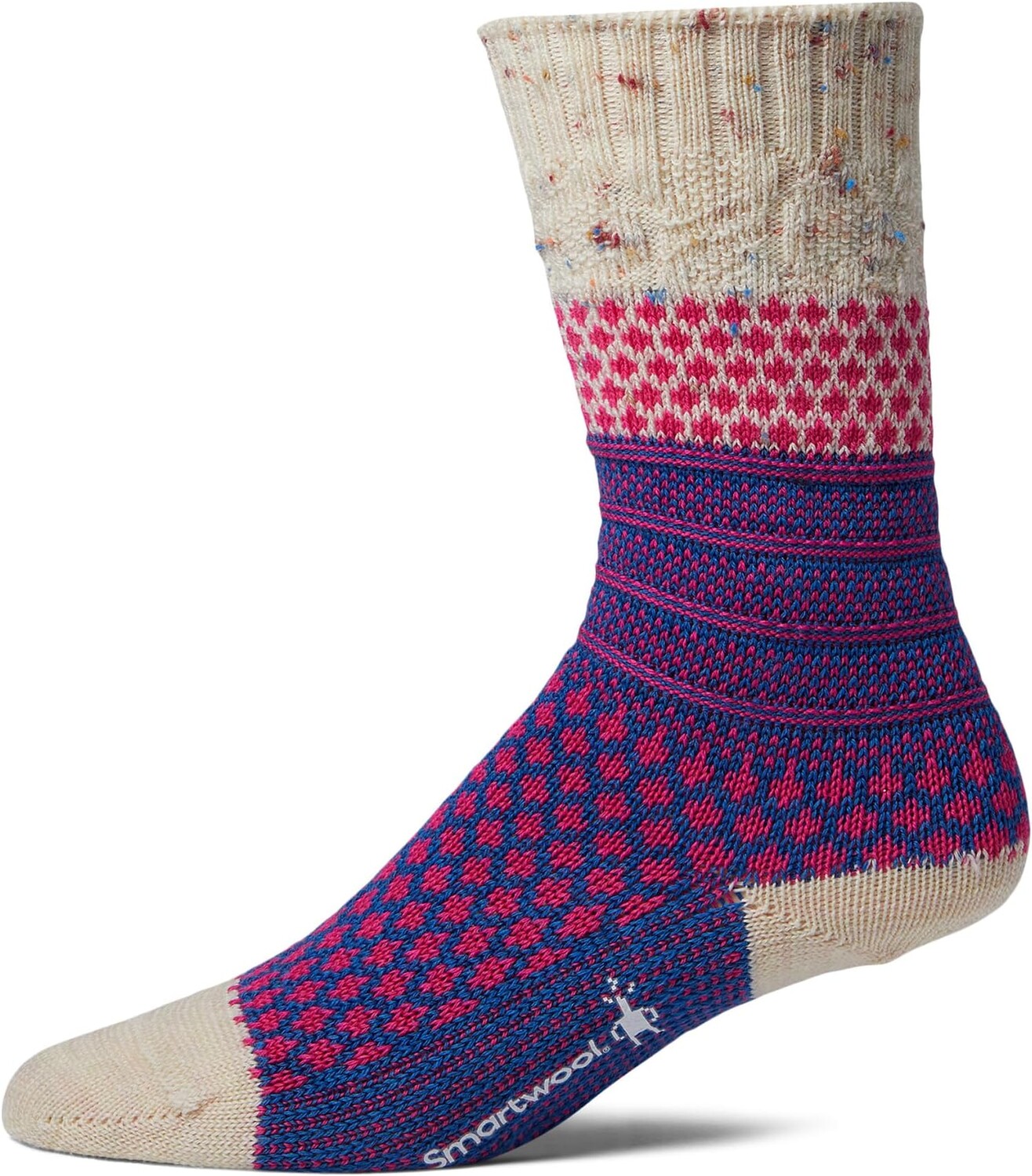 

Повседневные носки Popcorn Cable Crew Smartwool, цвет Power Pink