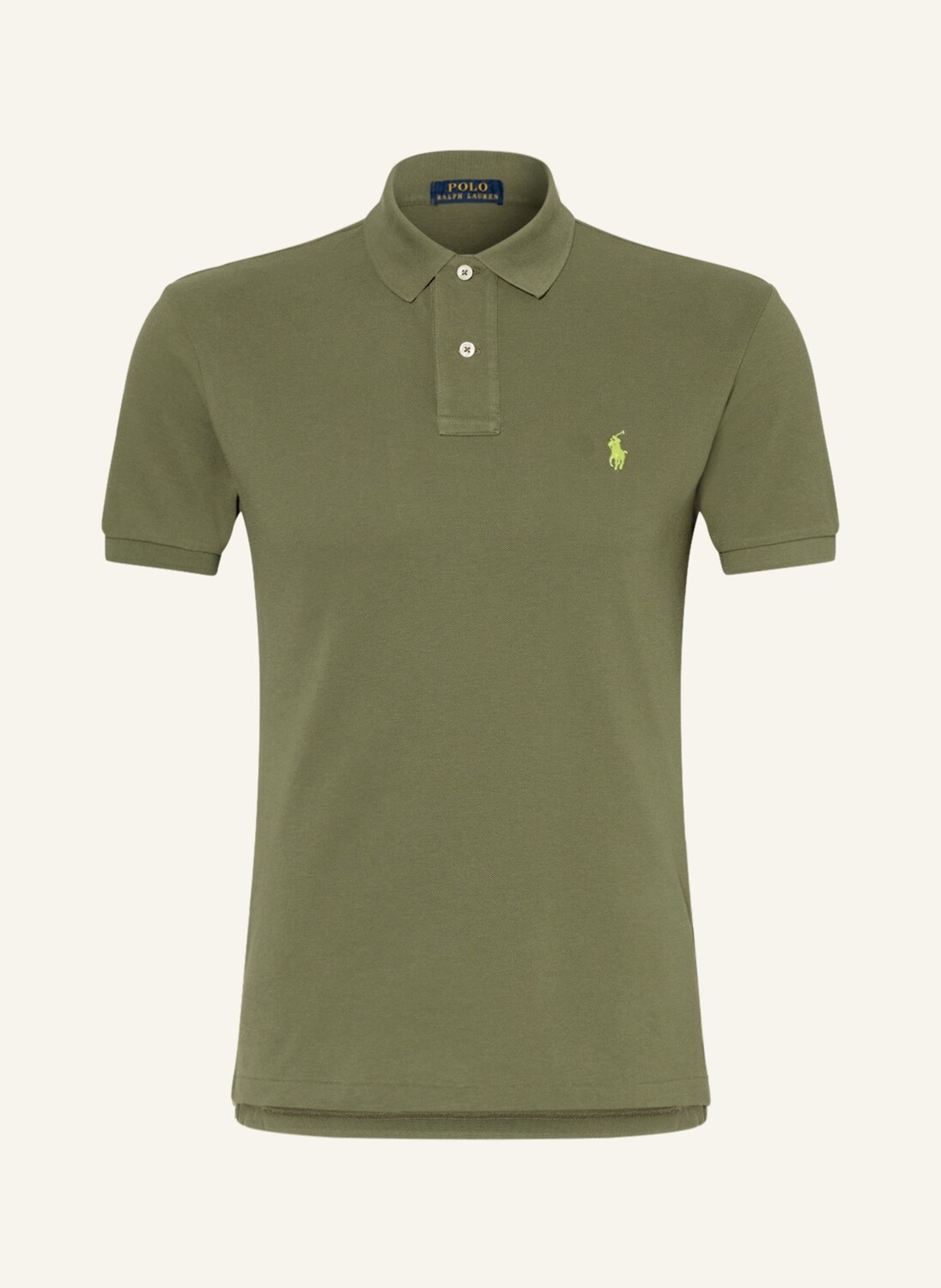

Рубашка поло POLO RALPH LAUREN Piqué Slim Fit, оливковый