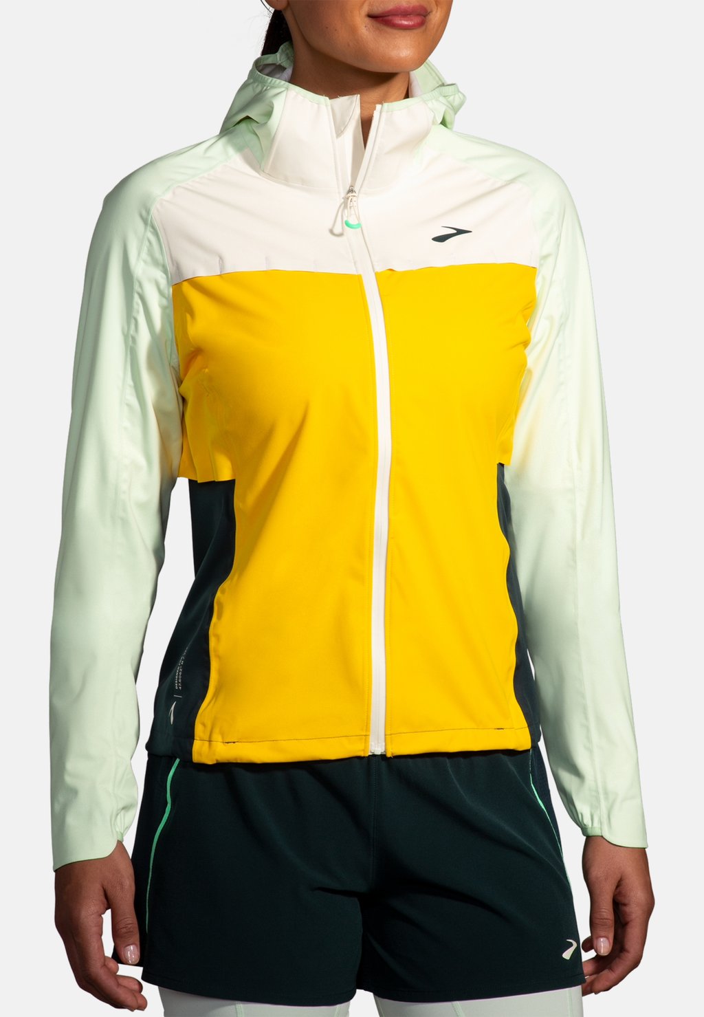 Дождевик/водоотталкивающая куртка HIGH POINT WATERPROOF Brooks, цвет lemon ecru glacier green