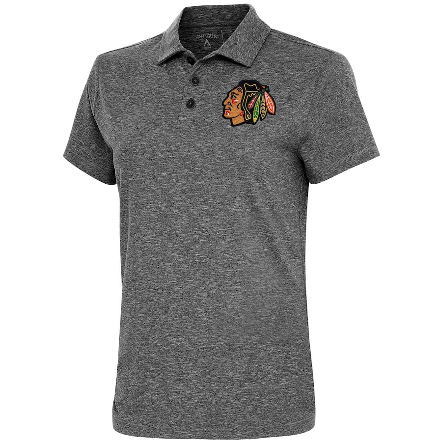 

Поло с коротким рукавом Antigua Chicago Blackhawks, черный
