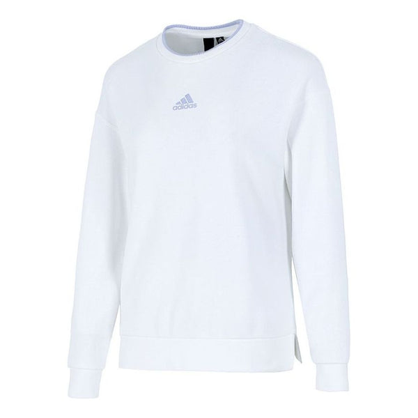 толстовка y 3 unisex ss21 logo printing sweatshirt white белый Толстовка (WMNS) adidas Logo Printing Sports Round-neck Sweatshirt White, белый