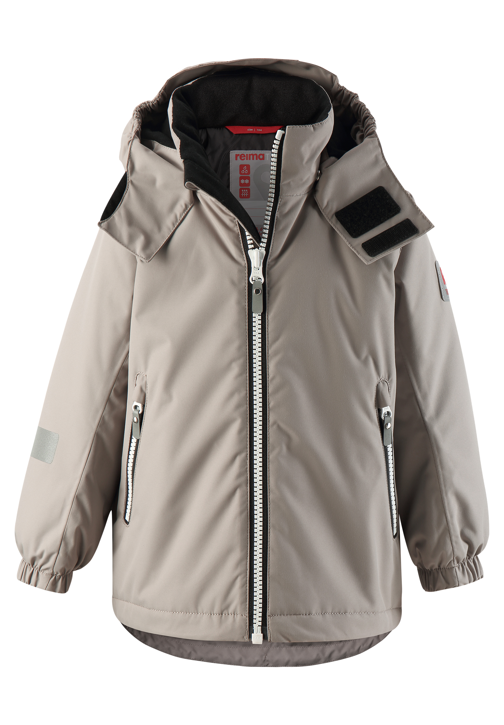 Куртка детская Reima Reimatec Polaris зимняя, серый куртка reima reimatec silda 521610 размер 152 серый