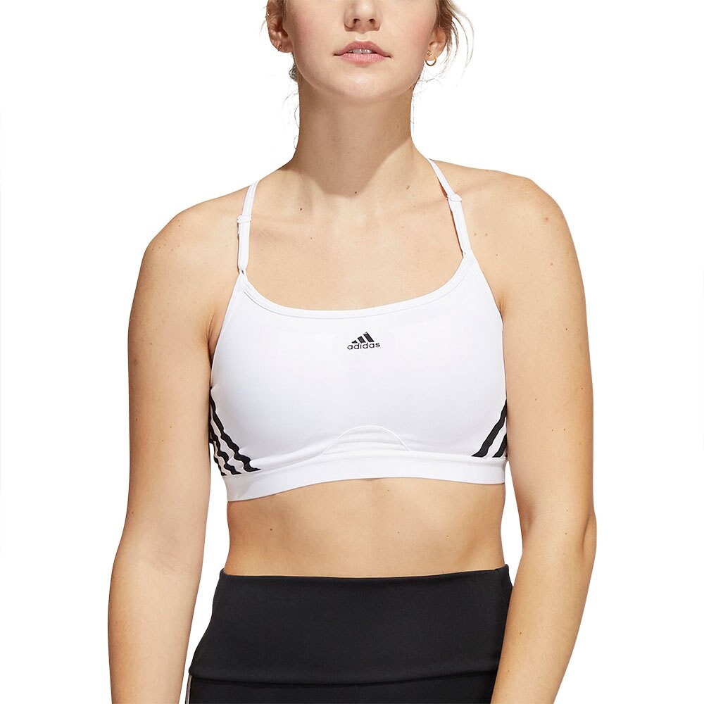 

Спортивный бюстгальтер adidas Aeroreact Light-Support 3 Stripes, белый