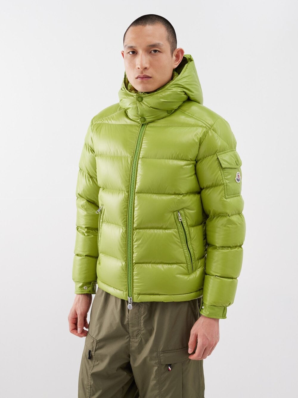 

Стеганый пуховик maya Moncler, зеленый
