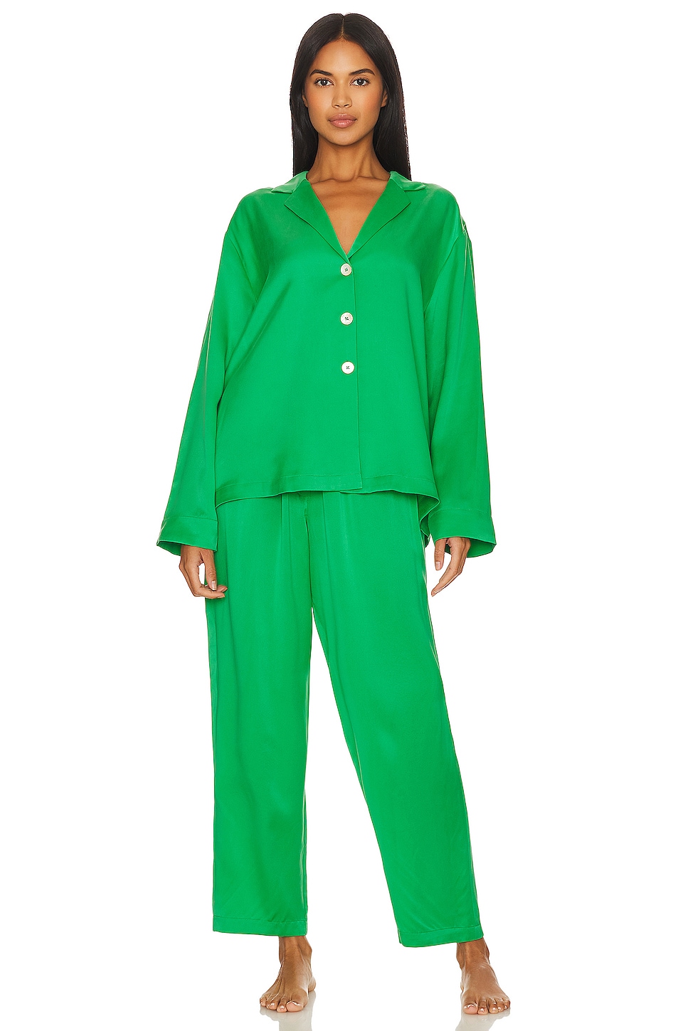 Брюки LUNYA Washable Silk Long Sleeve Set, цвет Glade Green цена и фото