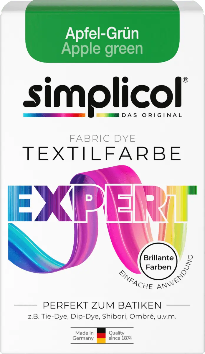 

Краситель для текстиля Expert яблочный зеленый 150г Simplicol