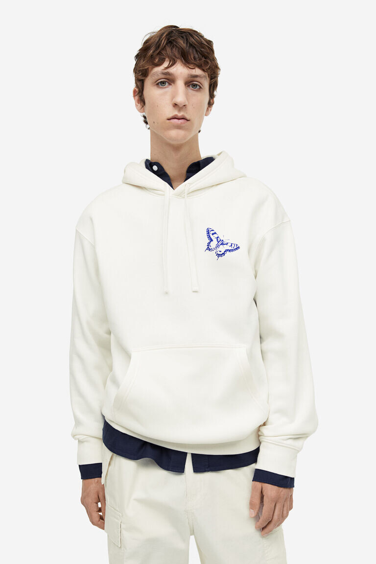 

Толстовка свободного кроя с принтом H&M, белый