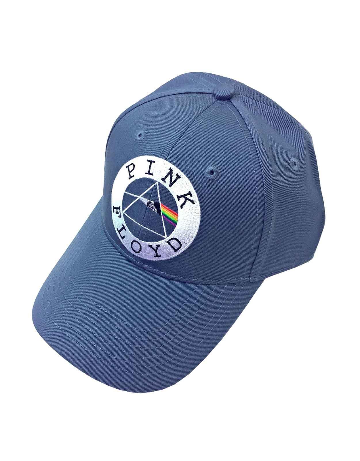 Бейсбольная кепка с круглым логотипом и ремешком на спине Pink Floyd, синий