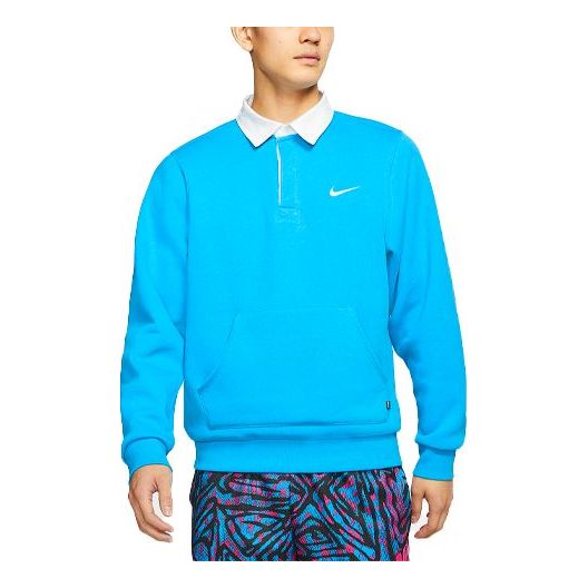 Толстовка Men's Nike SB Skateboard Casual Sports Lapel Fleece Lined Blue, синий цена и фото