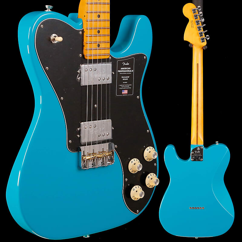 

Электрогитара Fender American Professional II Telecaster Deluxe, Mpl Fb, Miami Blue 8lbs 0oz