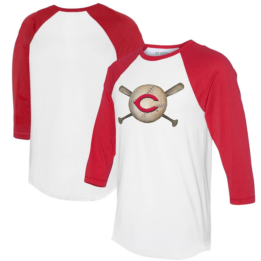 

Футболка с длинным рукавом Tiny Turnip Cincinnati Reds, белый