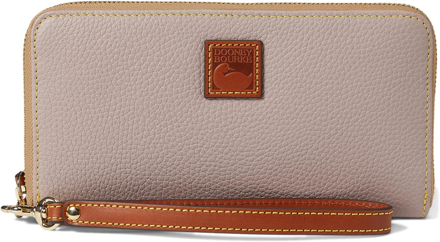 

Кошелек Pebble Large Zip Around Wristlet Dooney & Bourke, цвет Oyster