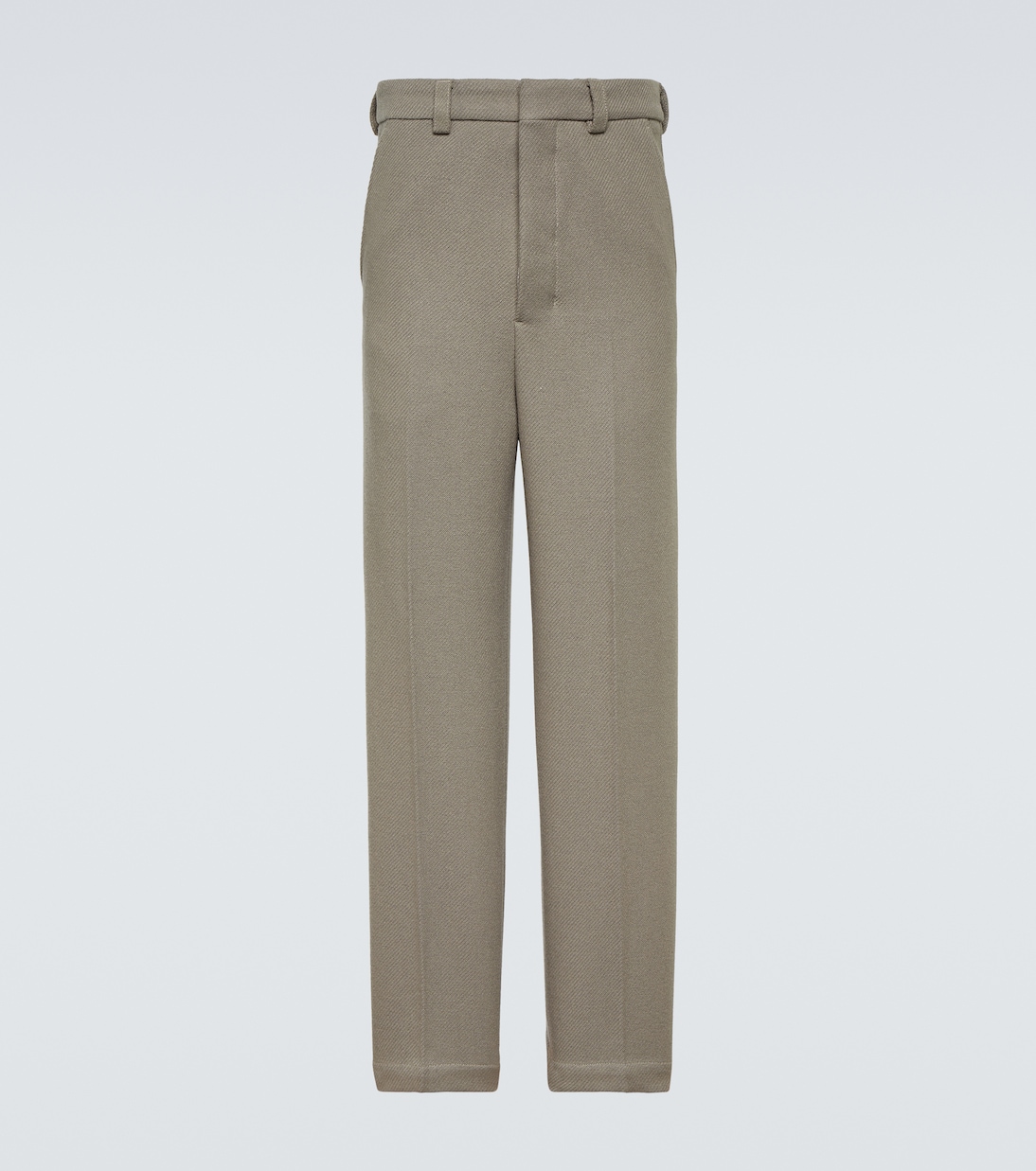 цена Прямые брюки из смесовой шерсти Ami Paris, серый