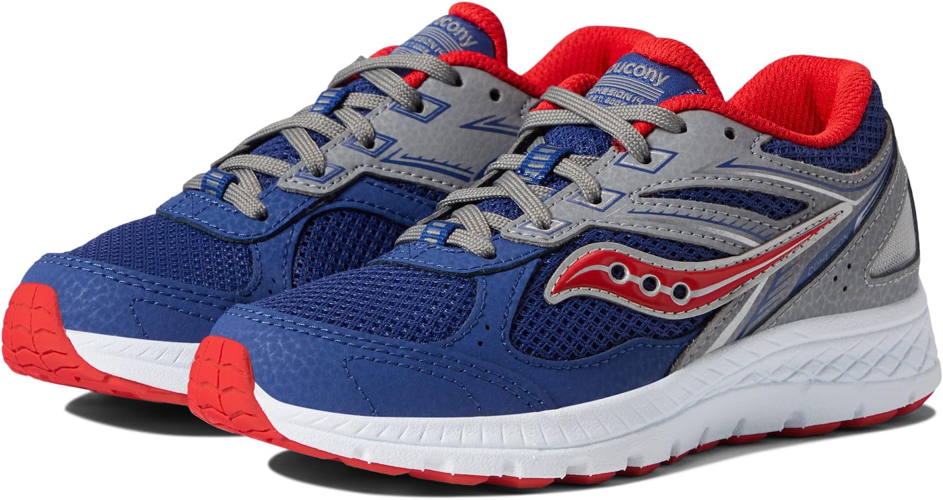 Кроссовки Cohesion 14 LTT Saucony Kids, цвет Navy/Red