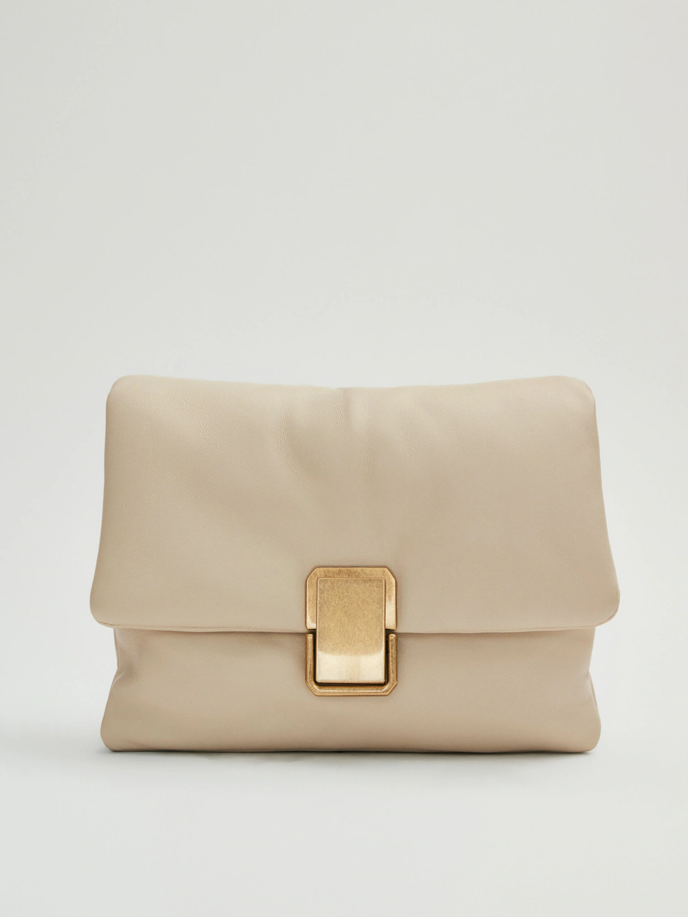 

Мини-сумка через боди из кожи наппа Massimo Dutti, белый